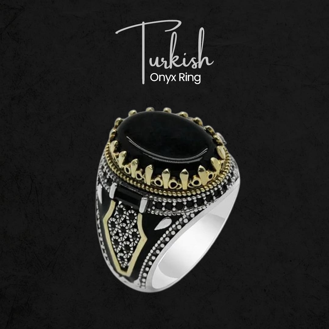 Turkish Onyx Ring Round | Black