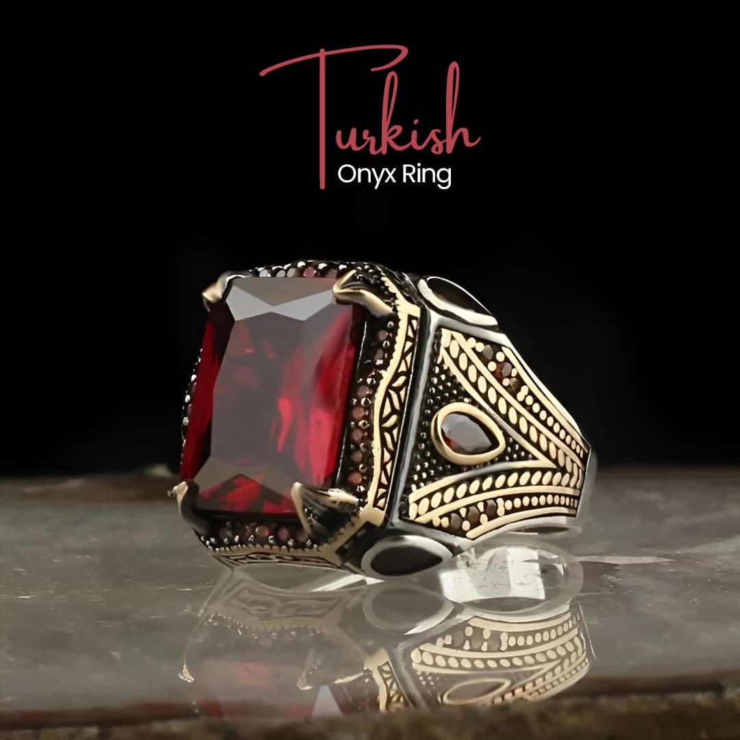 Turkish Onyx Ring | Red