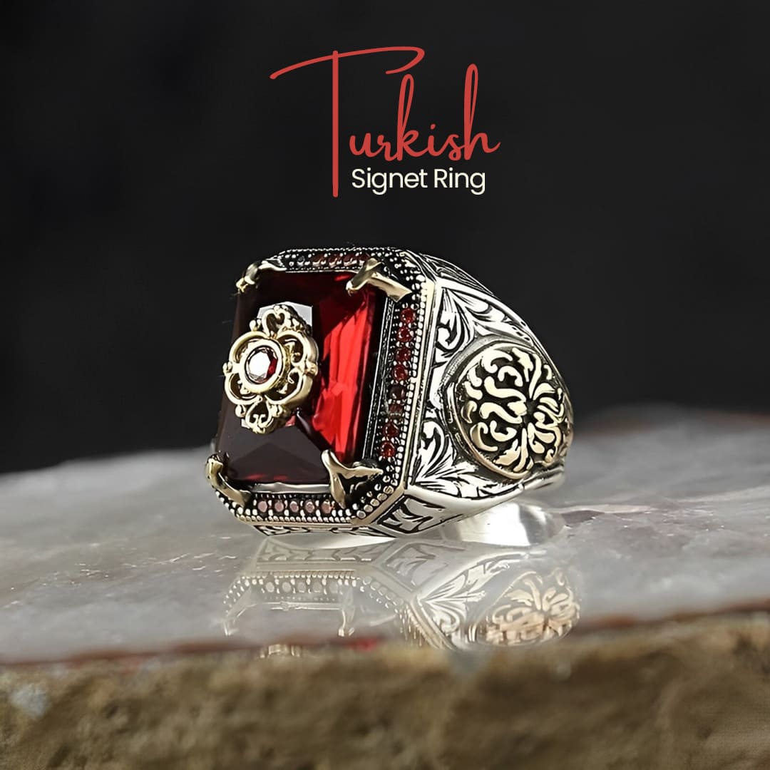 Turkish Signet Ring | Red