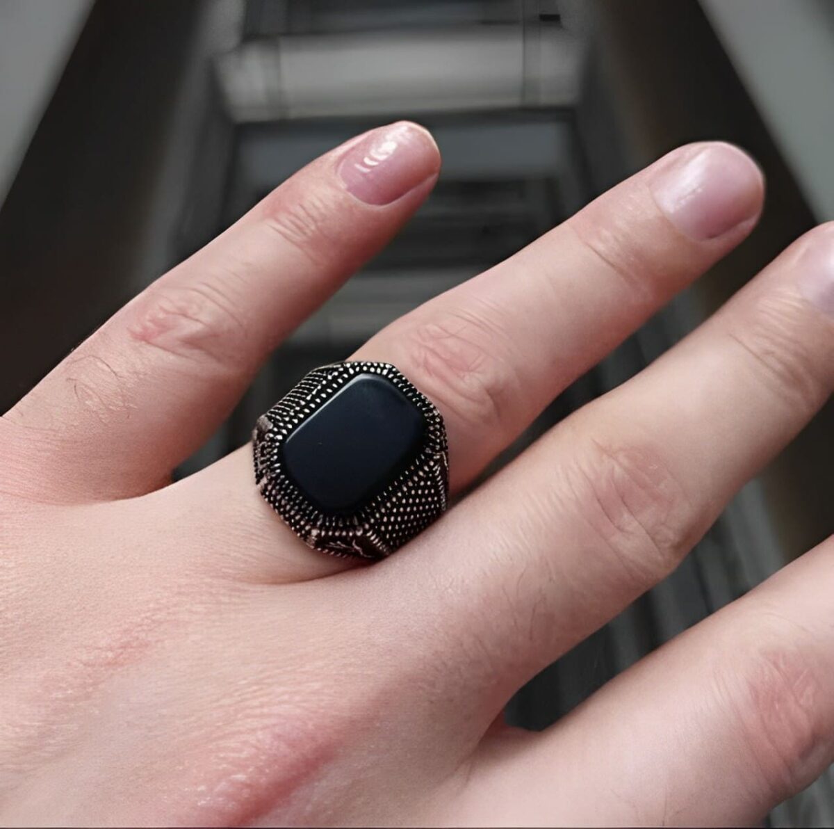 Turkish Onyx Ring | Silver - Image 3