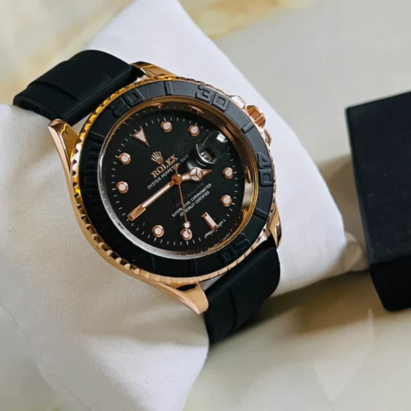 Gold Black Rolex GMT Watch