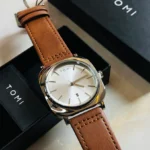 Tomi Brown Silver Business Class Watch