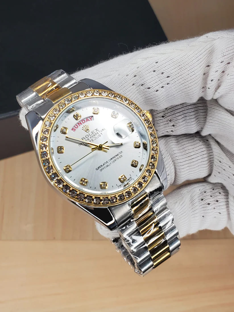 Rolex Diamond Bezel Date Watch